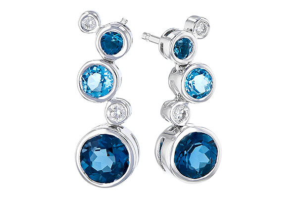 K273-06439: EARR 2.27 BLUE TOPAZ 2.40 TGW