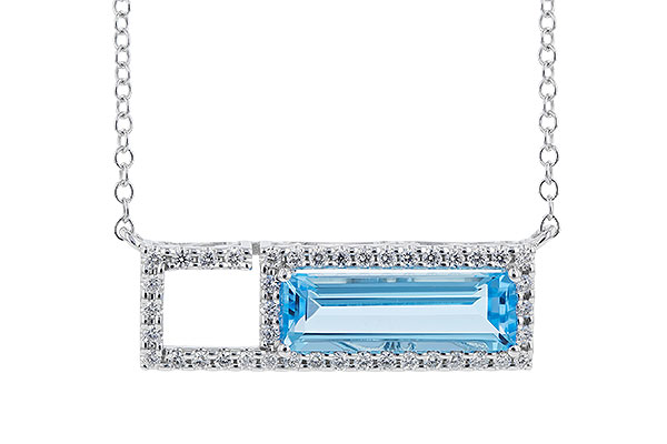 K273-92757: NECK 1.44 BLUE TOPAZ 1.60 TGW