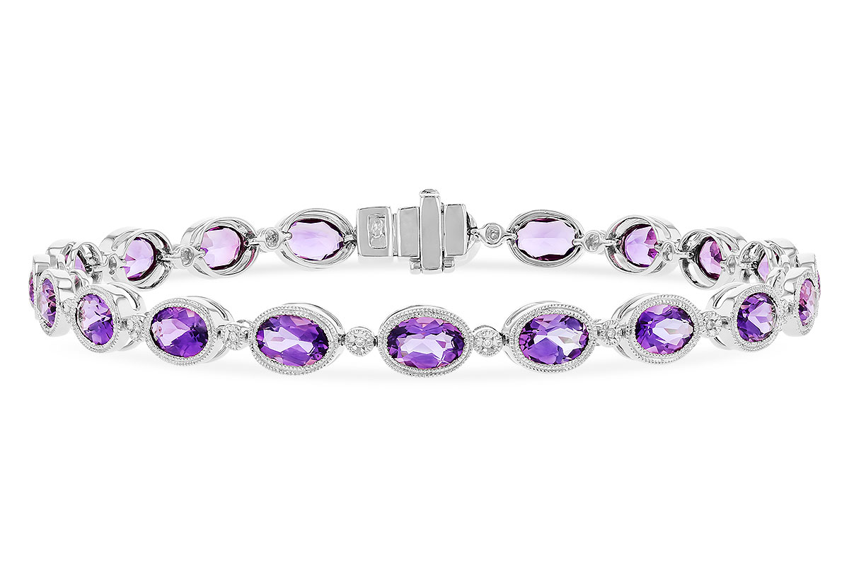 K273-92793: BRACELET 6.86 TW AMETHYST 6.90 TGW