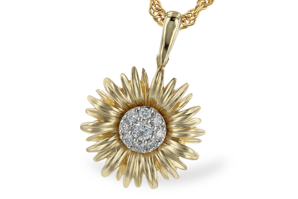 K273-94593: E273-93694 WITH YG PETALS / WG SETTING .10 TW