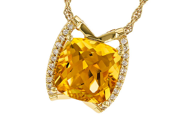 K273-95539: NECKLACE 3.74 CITRINE 3.85 TGW (10MM CIT)