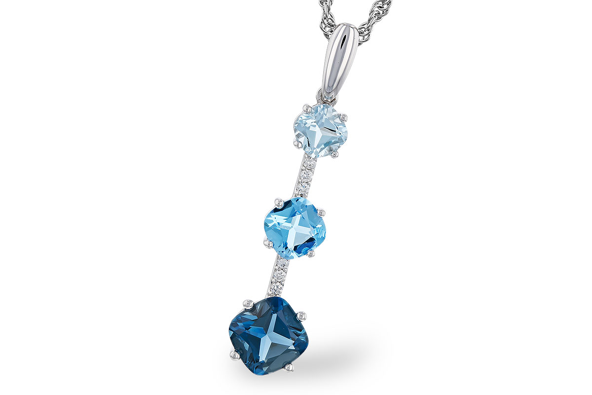 K274-82793: NECK 1.87 TW BLUE TOPAZ 1.90 TGW