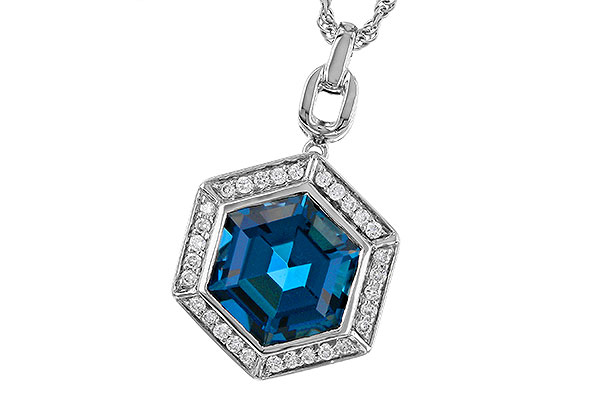 K274-83684: NECK 3.40 LONDON BLUE TOPAZ 3.55 TGW (9MM LBT)