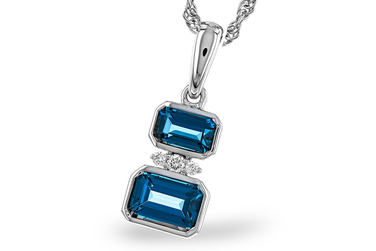 K274-83693: NECK .95 TW LONDON BLUE TOPAZ .98 TGW