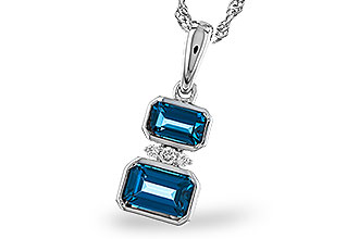 K274-83693: NECK .95 TW LONDON BLUE TOPAZ .98 TGW