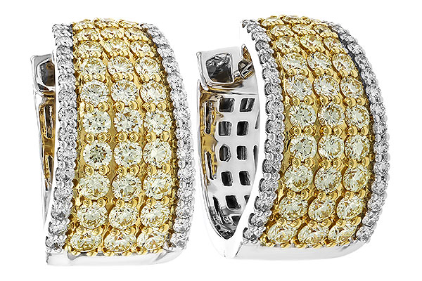 K274-86439: EARRINGS 1.52 YELLOW DIAS 1.96 TW