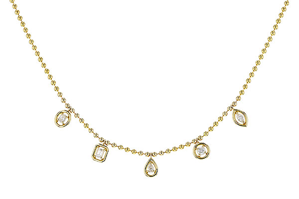 K274-89148: NECKLACE .50 TW FANCY CUT DIAS (18")