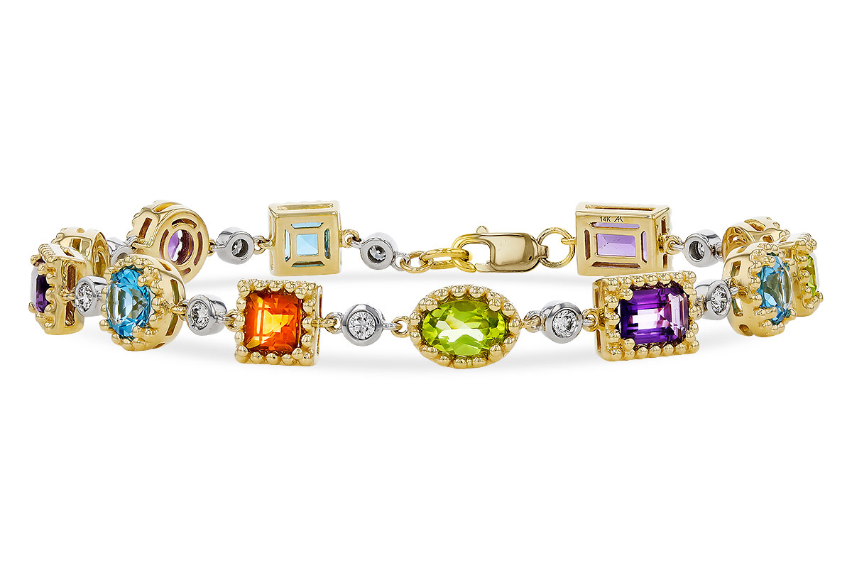 K274-90039: BRACELET 4.63 SEMI-PREC (AMY,BT,CIT,PER) 5.05 TGW