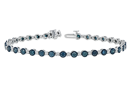 L188-53639: BRACELET 2.35 BLUE DIA 3.17 TW