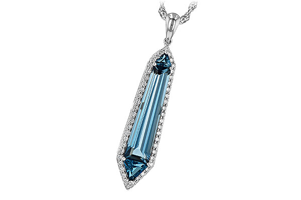 L190-27330: NECK 3.47 LONDON BLUE TOPAZ 3.70 TGW