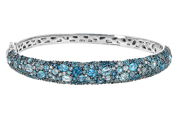 L190-30057: BANGLE 7.60 BLUE TOPAZ 7.85 TGW