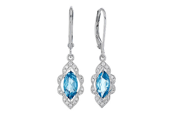 L273-07357: EARR 1.02 TW BLUE TOPAZ 1.17 TGW