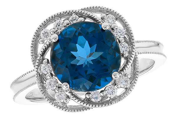 L273-93711: LDS RG 2.90 LONDON BLUE TOPAZ 3.05 TGW (9MM LBT)