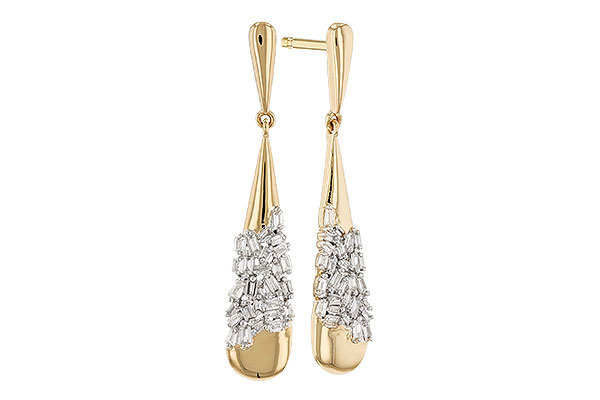 L273-95484: EARRINGS .20 TW BAGUETTE DIAS