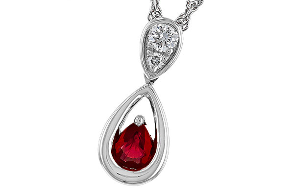 L274-84584: NECKLACE .20 RUBY .26 TGW (4x3 RUBY)