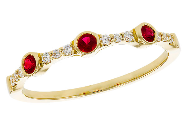 L274-84593: LDS WED RG .15 RUBY .24 TGW