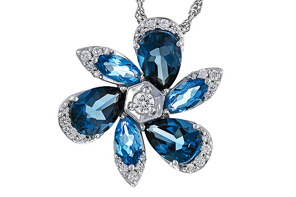 L274-85484: NECKLACE 3.03 BLUE TOPAZ 3.22 TGW