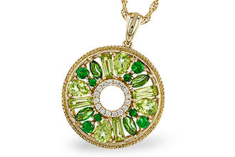 L274-85493: NECKLACE 1.47 SEMI-PREC (PER & GR.GT) 1.52 TGW
