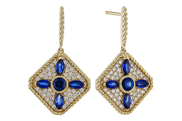L274-86384: EARRINGS 1.03 TW SAPPHIRE 1.46 TGW
