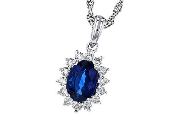 L274-89175: NECKLACE .85 SAPPHIRE 1.07 TGW (7x5MM SAPP)