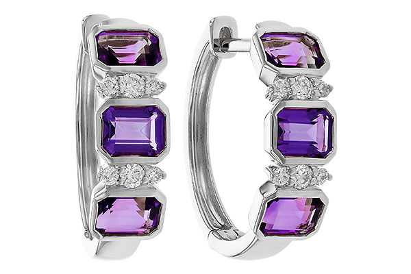 L274-90030: EARRING 1.05 TW AMETHYST 1.16 TGW