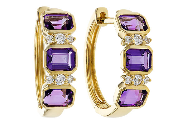 L274-90030: EARRING 1.05 TW AMETHYST 1.16 TGW