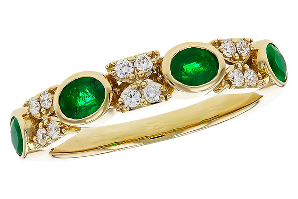 L275-72793: LDS WED RG .54 TW EMERALD .68 TGW