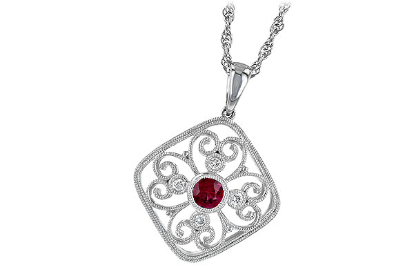 M186-65502: NECKLACE .28 RUBY .34 TGW