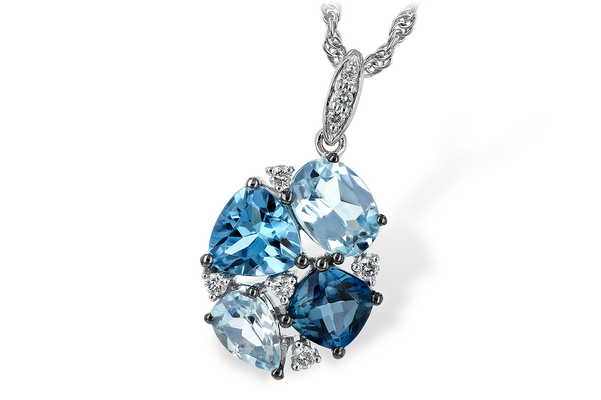 M189-37275: NECK 2.60 BLUE TOPAZ 2.70 TGW