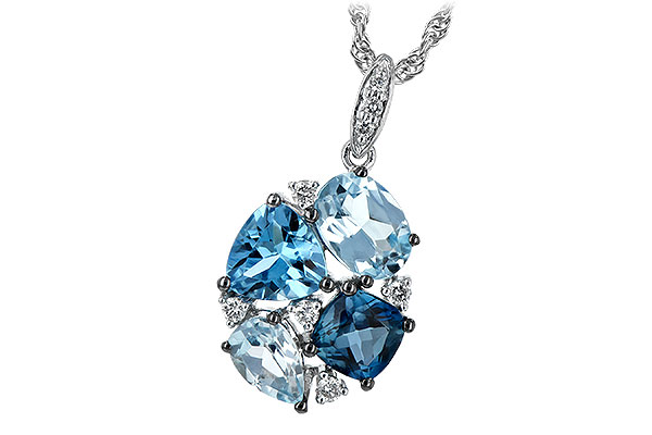 M189-37275: NECK 2.60 BLUE TOPAZ 2.70 TGW