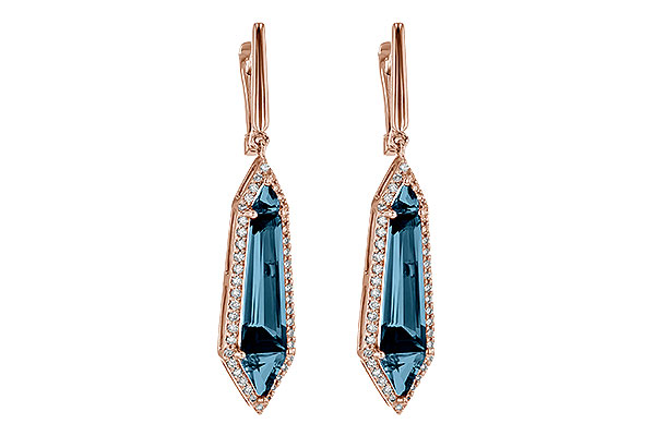 M190-30011: EARR 5.25 LONDON BLUE TOPAZ 5.67 TGW