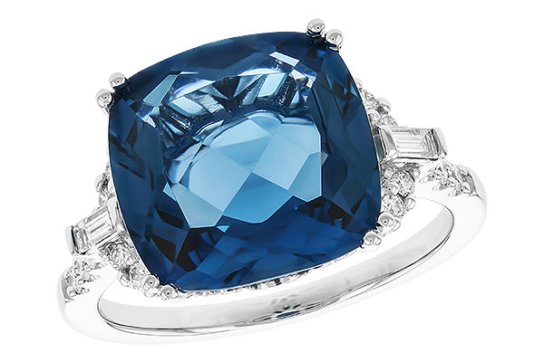 M273-94620: LDS RG 9.00 LONDON BLUE TOPAZ 9.25 TGW (12MM LBT)