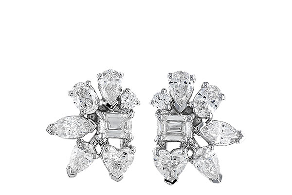 M273-97320: EARRINGS .90 TW FANCY CUT DIAS
