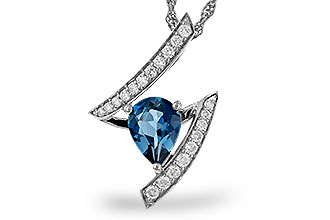 M274-82757: NECK 1.04 LONDON BLUE TOPAZ 1.23 TGW (8x6MM)