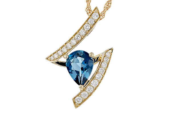 M274-82757: NECK 1.04 LONDON BLUE TOPAZ 1.23 TGW (8x6MM)
