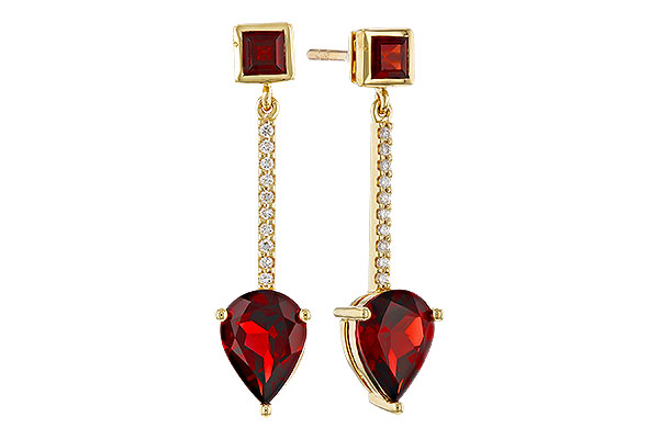 M274-83648: EARRINGS 2.70 TW GARNET 2.77 TGW