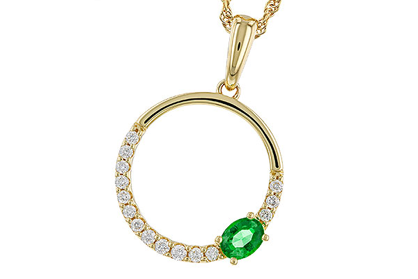 M274-84566: NECKLACE .19 EMERALD .34 TGW