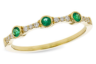 M274-84584: LDS WED RG .11 EMERALD .20 TGW