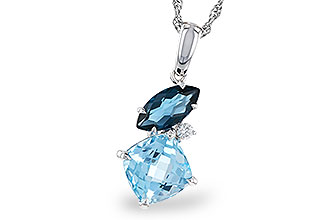M274-85457: NECKLACE 2.37 TW BLUE TOPAZ 2.40 TGW