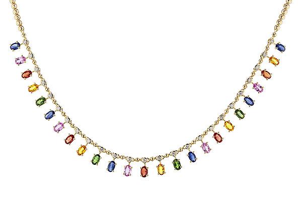 M274-85475: NECK 6.75 MULTI-COLOR SAPP 7.21 TGW (17.25")