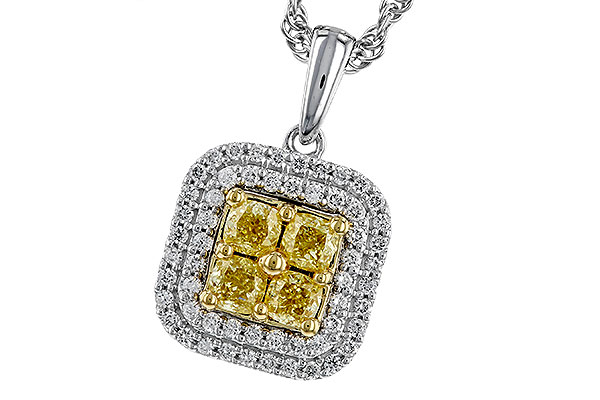 M274-85484: NECK .52 FANCY YELLOW DIAMONDS .72 TW