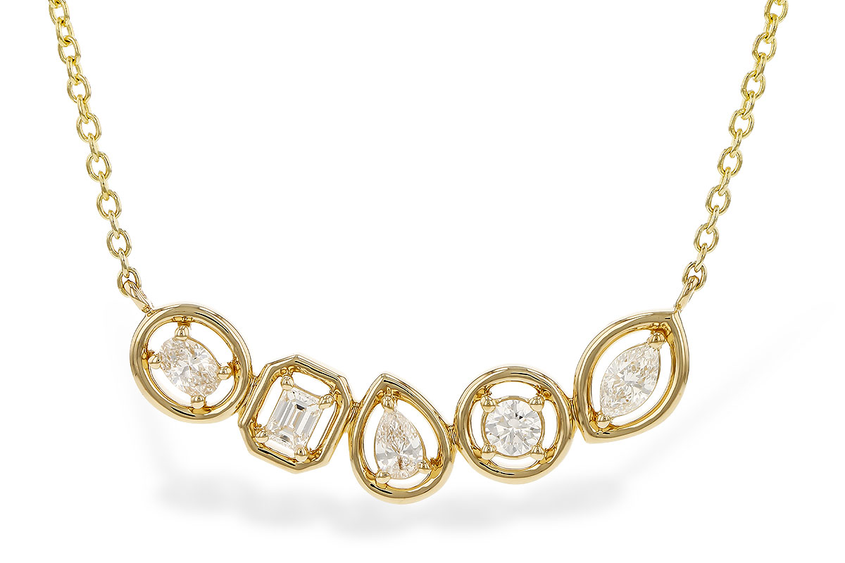M274-88193: NECKLACE .50 TW FANCY CUT DIAS (18")
