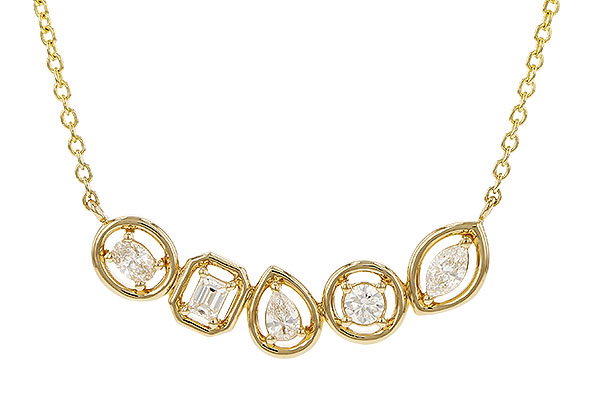 M274-88193: NECKLACE .50 TW FANCY CUT DIAS (18")