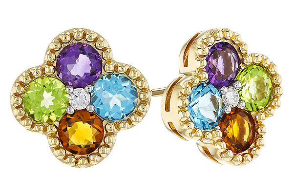 M274-90039: EARRINGS 1.88 SEMI-PREC (AMY,BT,CIT,PER) 1.93 TGW
