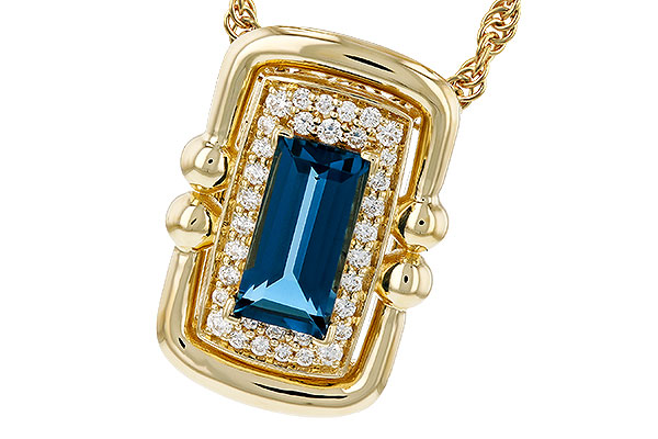 M275-72766: NECK .84 LONDON BLUE TOPAZ .96 TGW (8x4MM LBT)